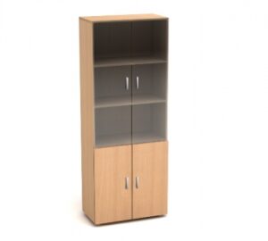 К2-кан(бук10) К2 Канц Шкаф со стеклом (700х350х1830) (ШК31+ДК32х2+ДК35х2+ФС04х2)