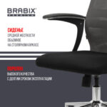 Кресло офисное BRABIX PREMIUM "Ultimate EX-801" хром, плотная двойная сетка Х2, черное/серое, 532918 — арт. SAMSON-532918