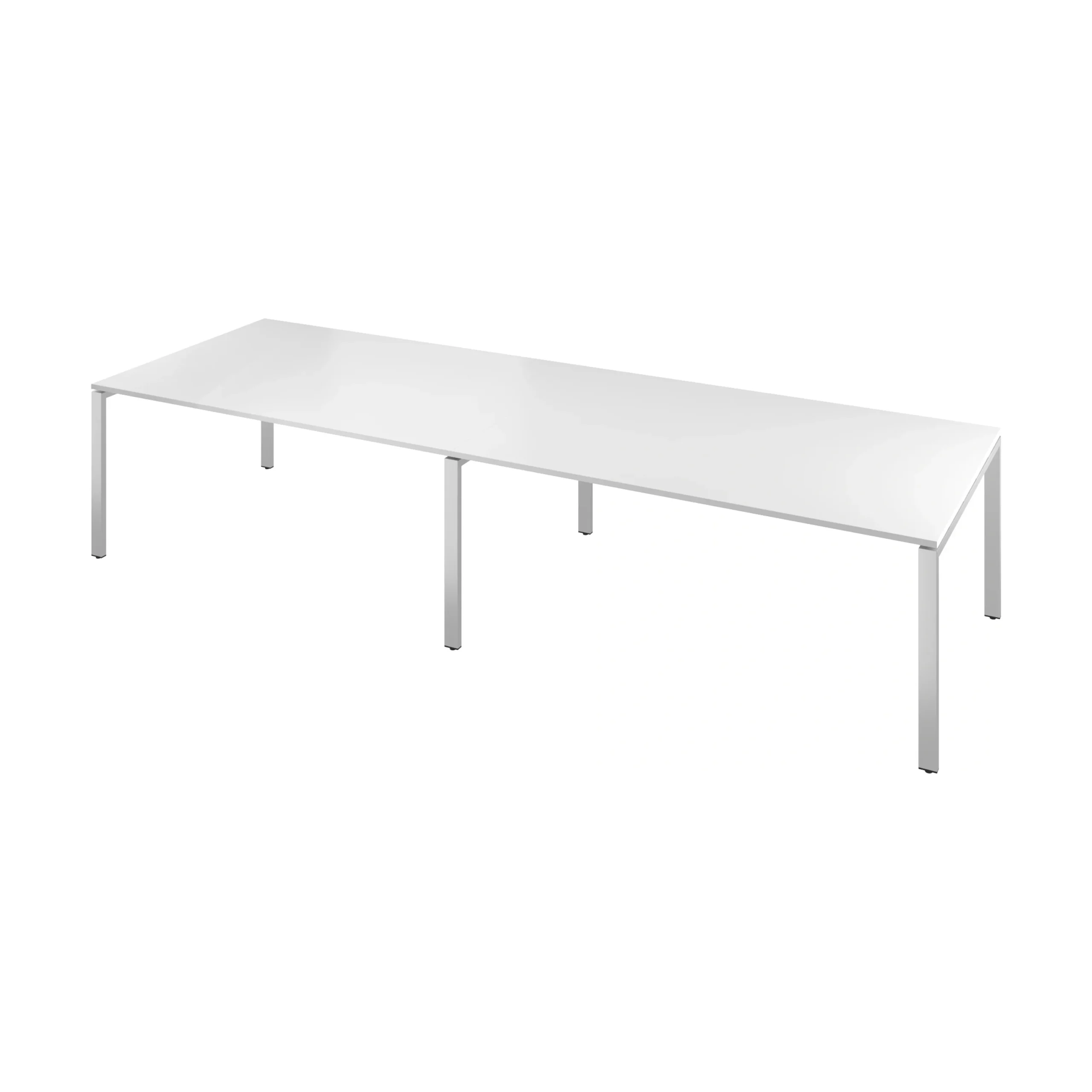 Стол на м/к 60х30 (2400х1235х750) Дублин металл (ДРП128-2) Стол на м/к 60х30 (2400х1235х750) — ДРП128-2.30 — Белый30