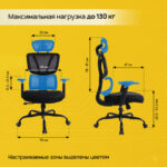 Кресло BRABIX PREMIUM "Fargo ER-710", синхромеханизм, 3D подлокотники, сетка/ткань TW, черное, 532949 — изображение 15