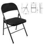Стул складной BRABIX "Golf Plus CF-003 КОМФОРТ", чёрный каркас, чёрная ткань, 532889 — изображение 3