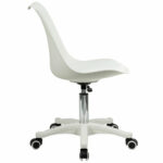 Кресло стул BRABIX "Eames MG-310 PL", пластик белый, экокожа белая, 532926 — арт. SAMSON-532926