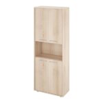 КЦ29(Бук артизан перламутровый39) Шкаф 1 откр. полка 700х338х1845 (КЦ14+КЦ17*4)