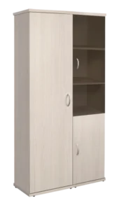 КЭ107 Шкаф высокий (КЭ24+КЭ18+КЭ32+КЭ22+БСКТ410+ФС03) (979*424*2066) — КЭ107.15 — Дуб молочный15