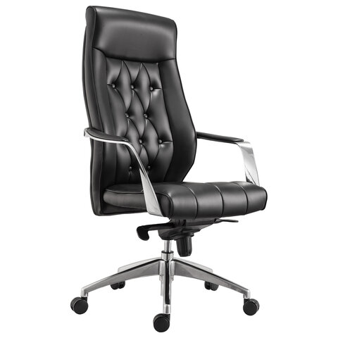 Кресло офисное BRABIX PREMIUM "Sonata EX-754", мультиблок, алюминий, экокожа, черное, 532491 — арт. SAMSON-532491