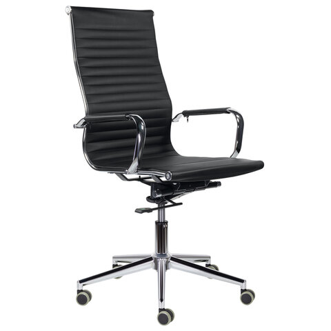 Кресло офисное BRABIX PREMIUM "Intense EX-531", экокожа, хром, черное, 532540 — арт. SAMSON-532540