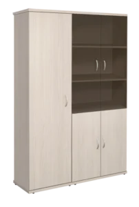 КЭ108 Шкаф высокий (КЭ24+КЭ17+КЭ28+КЭ22*2+БСКТ410*2+ФС03*2) (1404*424*2066) — КЭ108.15 — Дуб молочный15