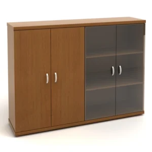 КЭ103 Шкаф низкий (КЭ19*2+КЭ31+КЭ23*2+БСКТ410*2+ФС03*2) (1704*424*1274) — КЭ103.3 — Орех3