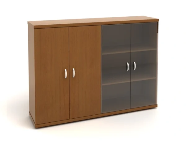 КЭ103 Шкаф низкий (КЭ19*2+КЭ31+КЭ23*2+БСКТ410*2+ФС03*2) (1704*424*1274) — КЭ103.3 — Орех3