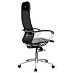 Кресло МЕТТА "ErgoLife" 10 B1-104K, хром, синхромеханизм, прочная сетка, черное — изображение 5