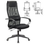 Кресло офисное BRABIX PREMIUM "Stalker EX-608 PL", ткань-сетка/кожзам, черное, 532090 — арт. SAMSON-532090