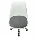 Кресло стул BRABIX "Eames MG-310 CH", хром, пластик белый, ткань серая, 532924 — арт. SAMSON-532924