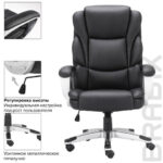Кресло офисное BRABIX PREMIUM "Rest EX-555", пружинный блок, экокожа, черное, 531938 — арт. SAMSON-531938