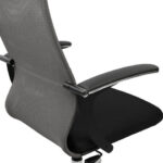 Кресло офисное BRABIX PREMIUM "Ultimate EX-801" хром, плотная двойная сетка Х2, черное/серое, 532918 — арт. SAMSON-532918