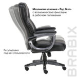 Кресло офисное BRABIX PREMIUM "Favorite EX-577", пружинный блок, рециклированная кожа, черное, 531934 — арт. SAMSON-531934