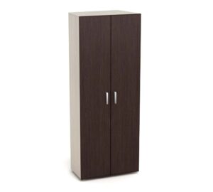 Шк40(венге16 + Дуб молочный15) Шкаф для одежды офисный (700х350х1830)