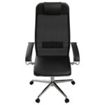 Кресло офисное МЕТТА "ErgoLife" Comfort, хром, сиденье мягкое, ткань-сетка/экокожа, черное — арт. SAMSON-532998
