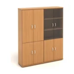 КЭ109 Шкаф высокий (КЭ17*2+КЭ31+КЭ22*4+КЭ23*2+БСКТ410*2+ФС03*2) (1704*424*2066) — КЭ109.101 — бук101