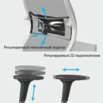 Кресло МЕТТА "ErgoLife" 10 B1-104D, хром, синхромеханизм, 2D-подлокотники, прочная сетка, черное — изображение 9