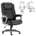 Кресло офисное BRABIX PREMIUM "Solid HD-005", НАГРУЗКА до 180 кг, рециклированная кожа, черное, 531941 — арт. SAMSON-531941