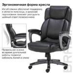 Кресло офисное BRABIX PREMIUM "Favorite EX-577", пружинный блок, рециклированная кожа, черное, 531934 — арт. SAMSON-531934