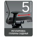 Кресло офисное МЕТТА "SAMURAI" Black Edition, сверхпрочная сетка, регулируемое, черное — арт. SAMSON-532483