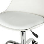 Кресло стул BRABIX "Eames MG-310 CH", хром, пластик белый, экокожа белая, 532923 — арт. SAMSON-532923