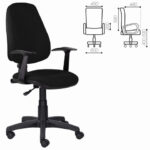 Кресло BRABIX "Comfort MG-321", регулируемая эргономичная спинка, ткань, черное, 532556 — изображение 6