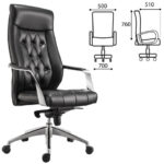 Кресло офисное BRABIX PREMIUM "Sonata EX-754", мультиблок, алюминий, экокожа, черное, 532491 — арт. SAMSON-532491