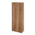 КЦ27(Бук артизан трюфельный40) Шкаф закрытый 700х338х1845 (КЦ14+КЦ17*2+КЦ18*2)