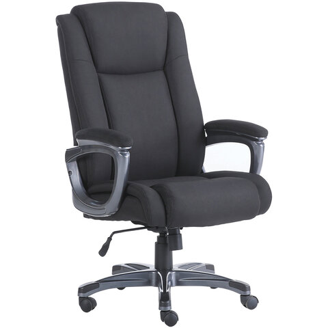 Кресло офисное BRABIX PREMIUM "Solid HD-005", НАГРУЗКА до 180 кг, ткань, черное, 531822 — арт. SAMSON-531822