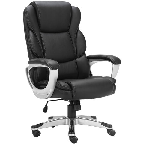 Кресло офисное BRABIX PREMIUM "Rest EX-555", пружинный блок, экокожа, черное, 531938 — арт. SAMSON-531938
