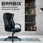 Кресло офисное BRABIX PREMIUM "Boss EX-591", экокожа, черное, 532099 — арт. SAMSON-532099