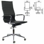 Кресло офисное BRABIX PREMIUM "Intense EX-531", экокожа, хром, черное, 532540 — арт. SAMSON-532540