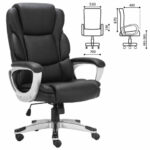 Кресло офисное BRABIX PREMIUM "Rest EX-555", пружинный блок, экокожа, черное, 531938 — арт. SAMSON-531938