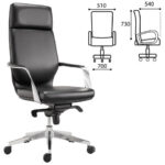 Кресло офисное BRABIX PREMIUM "Resonance EX-755", мультиблок, алюминий, экокожа, черное, 532487 — арт. SAMSON-532487