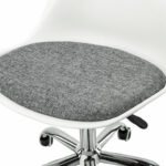 Кресло стул BRABIX "Eames MG-310 CH", хром, пластик белый, ткань серая, 532924 — арт. SAMSON-532924