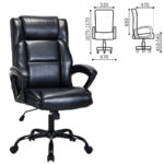 Кресло BRABIX PREMIUM "Oslo EX-549", рециклированная кожа, разборное пятилучие, черное, 532978 — изображение 2