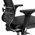 Кресло МЕТТА "ErgoLife" 10 B1-117D, хром, синхромеханизм, 2D-подлокотники, экокожа, черное — изображение 8