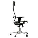 Кресло МЕТТА "ErgoLife" 10 B1-104D, хром, синхромеханизм, 2D-подлокотники, прочная сетка, черное — изображение 5