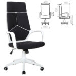 Кресло офисное BRABIX PREMIUM "Prime EX-515", пластик белый, ткань, черное, 531812 — арт. SAMSON-531812