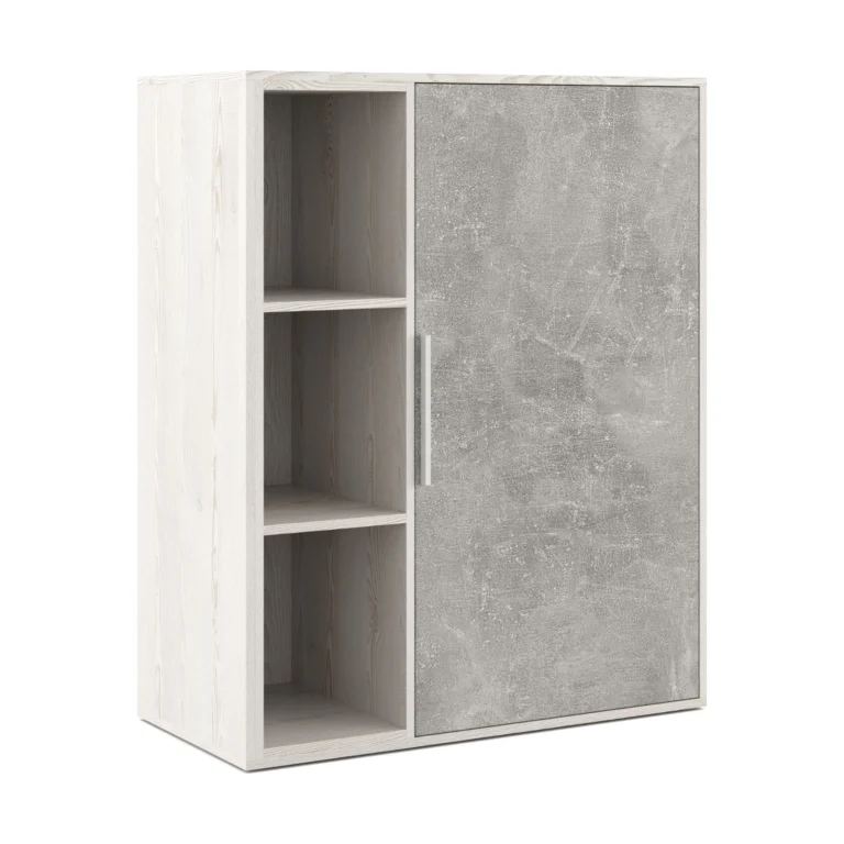 Шкаф средний с вертикальной нишей Бетон (B-tone) 93.5 × 45 × 115.7 см