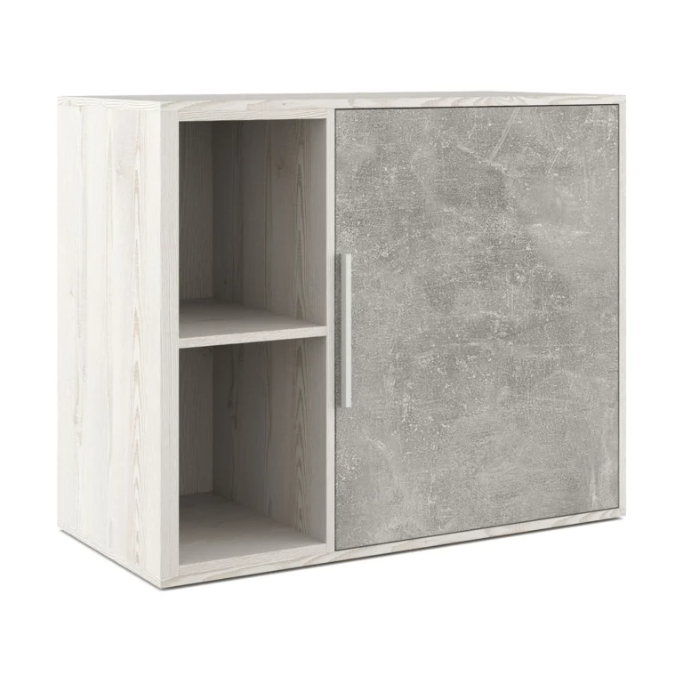 Шкаф низкий с вертикальной нишей Бетон (B-tone) 93.5 × 45 × 78 см