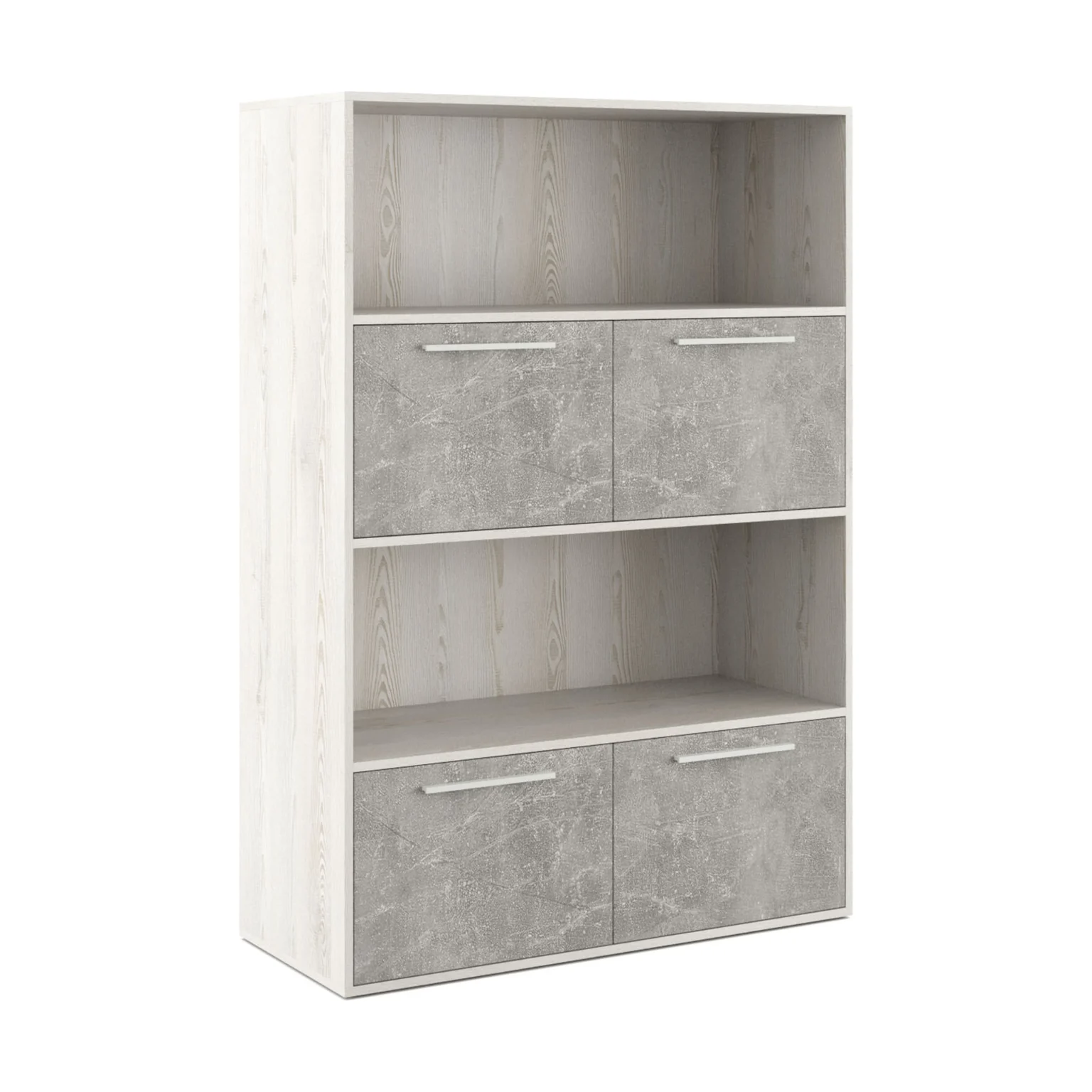 Шкаф высокий с горизонтальной нишей Бетон (B-tone) 106.4 × 45 × 151.1 см