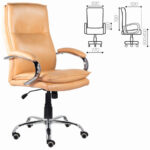Кресло офисное BRABIX PREMIUM "Cuba EX-542", экокожа, бежевое, 532551 — изображение 6