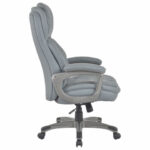 Кресло BRABIX PREMIUM "Regal EX-557", НАГРУЗКА до 150 кг, пружинный блок, экокожа, серое, 532946 — изображение 2