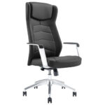 Кресло BRABIX PREMIUM "Viking EX-759", синхромеханизм, алюминий, натуральная кожа, черное, 532933