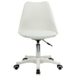 Кресло стул BRABIX "Eames MG-310 PL", пластик белый, экокожа белая, 532926 — арт. SAMSON-532926