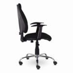 Кресло BRABIX "Comfort MG-322", хром, регулируемая эргономичная спинка, ткань, черное, 532558 — изображение 2