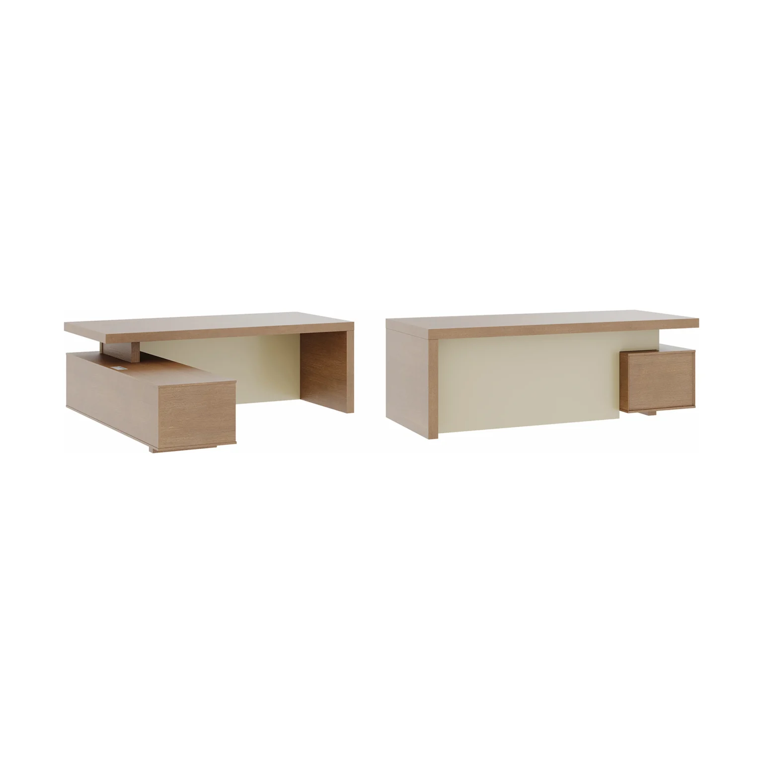 Стол письменный с тумбой большой Концепт (Concept) 220 × 204 × 76 см